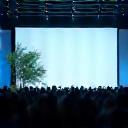Audience view of stage Ikebana.